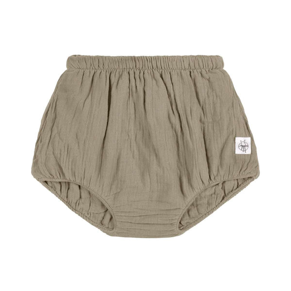 Bloomer en mousseline bébé - coton bio, olive