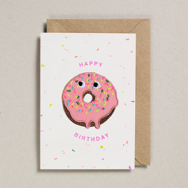 Carte patch - Happy Birthday Doughnut