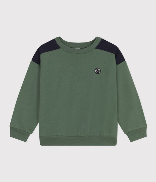 Sweatshirt en molleton vert - enfant