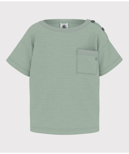 T-shirt manches courtes en jersey flammé vert - bébé