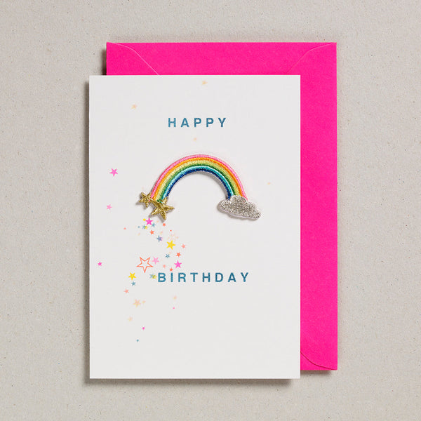 Carte patch - Happy Birthday Rainbow
