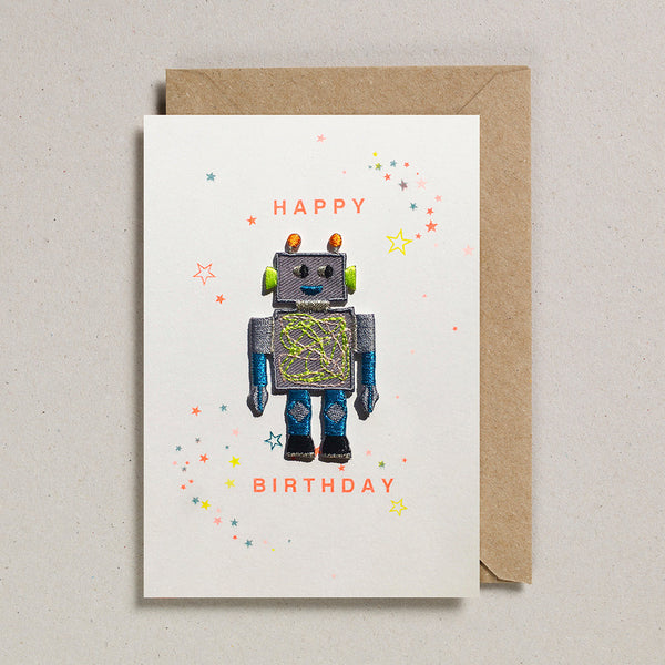 Carte patch - Happy Birthday Robot