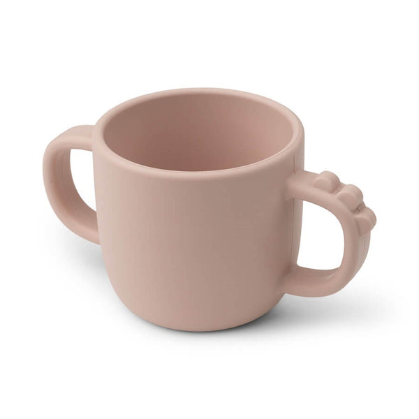 Mug silicone avec anse rose