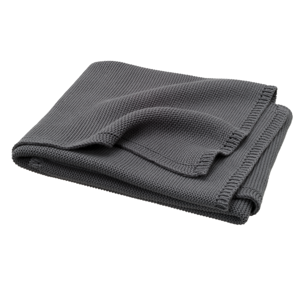 Couverture tricotée dark grey