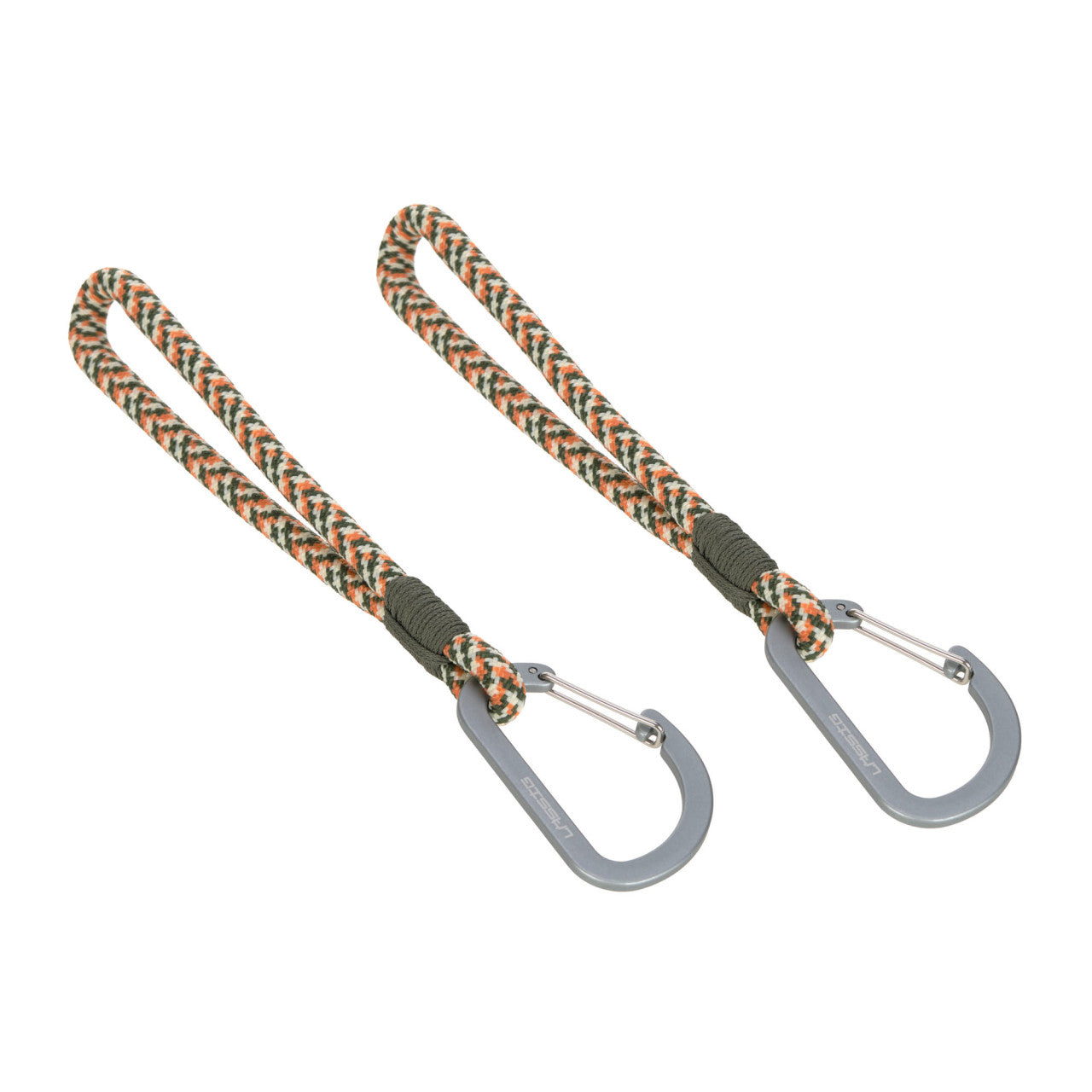 Lot de 2 attaches poussette avec mousqueton - Olive vanille