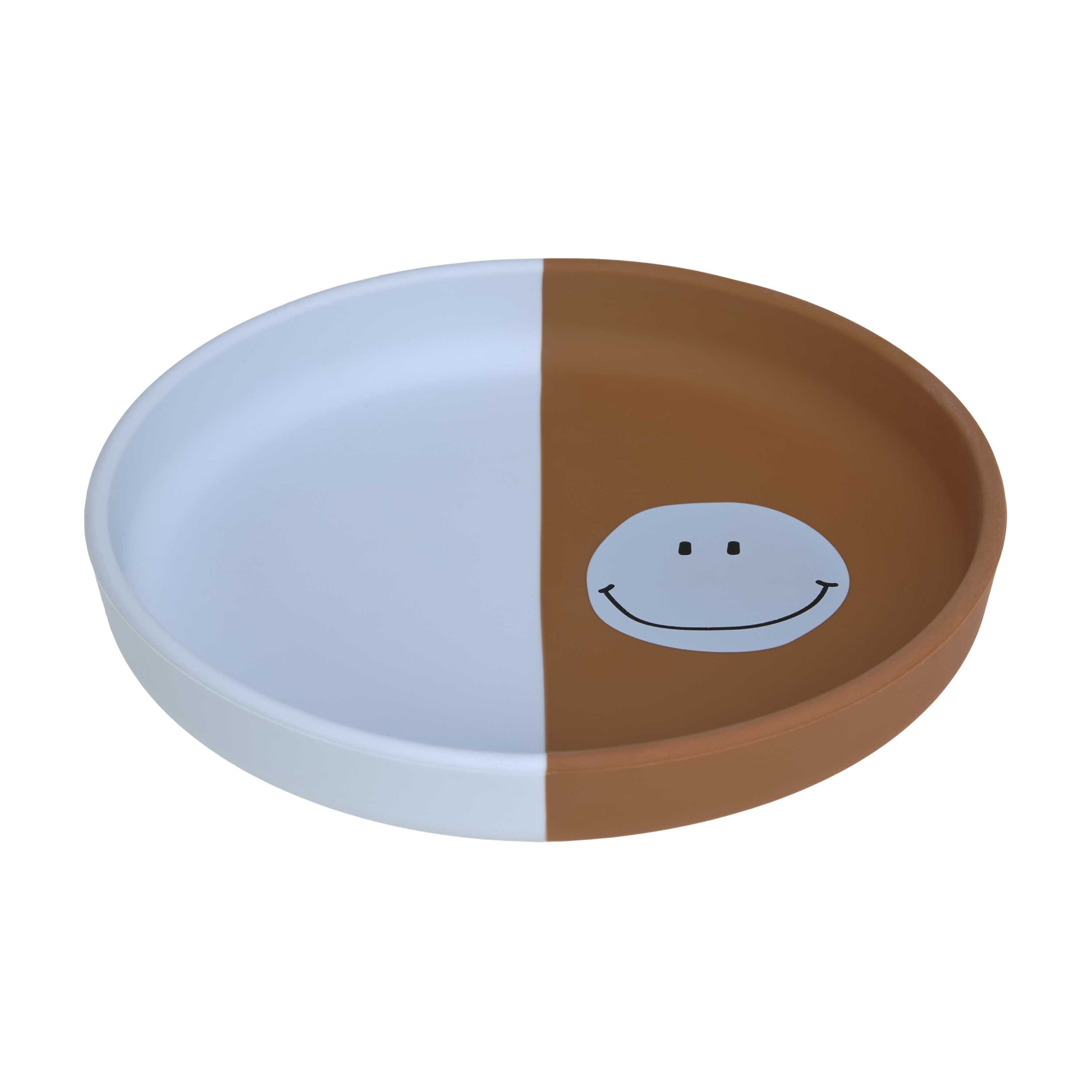 Assiette silicone - Happy Rascals Smile Bleu