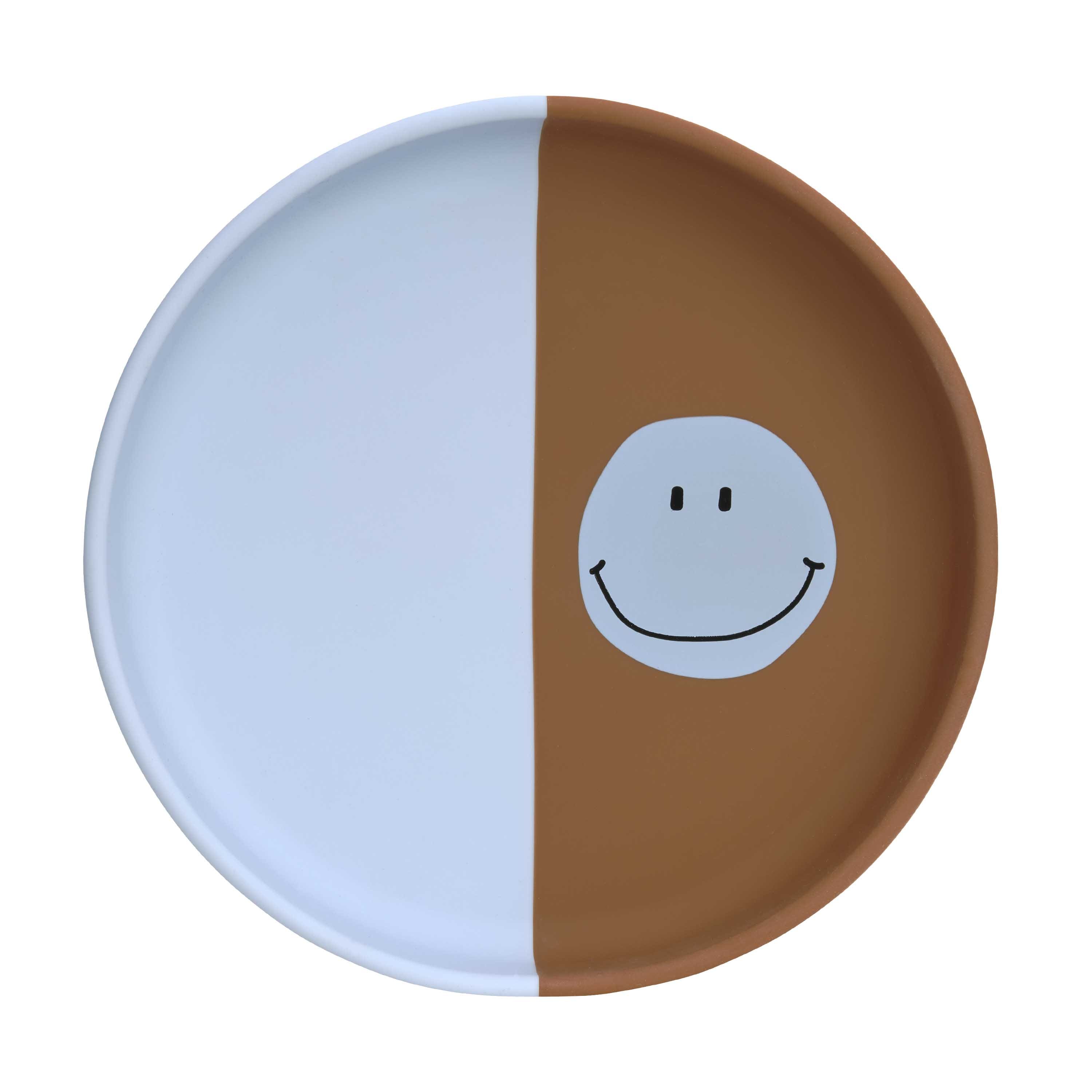 Assiette silicone - Happy Rascals Smile Bleu