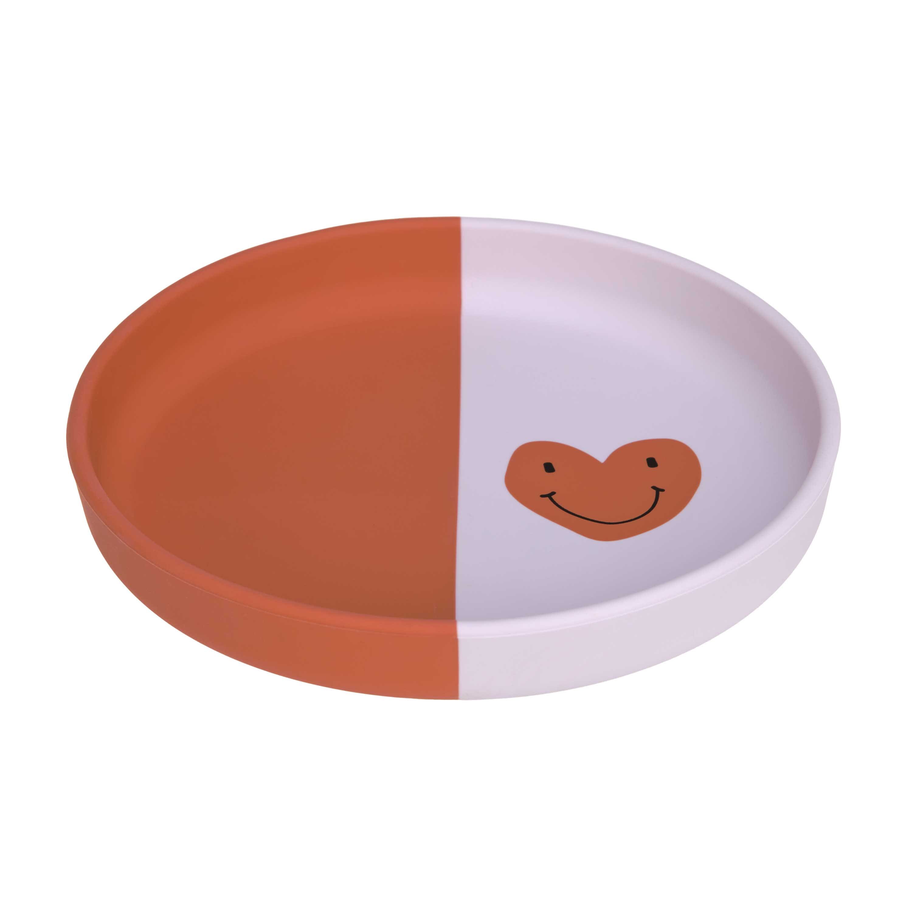 Assiette silicone - Happy Rascals Coeur Lavande