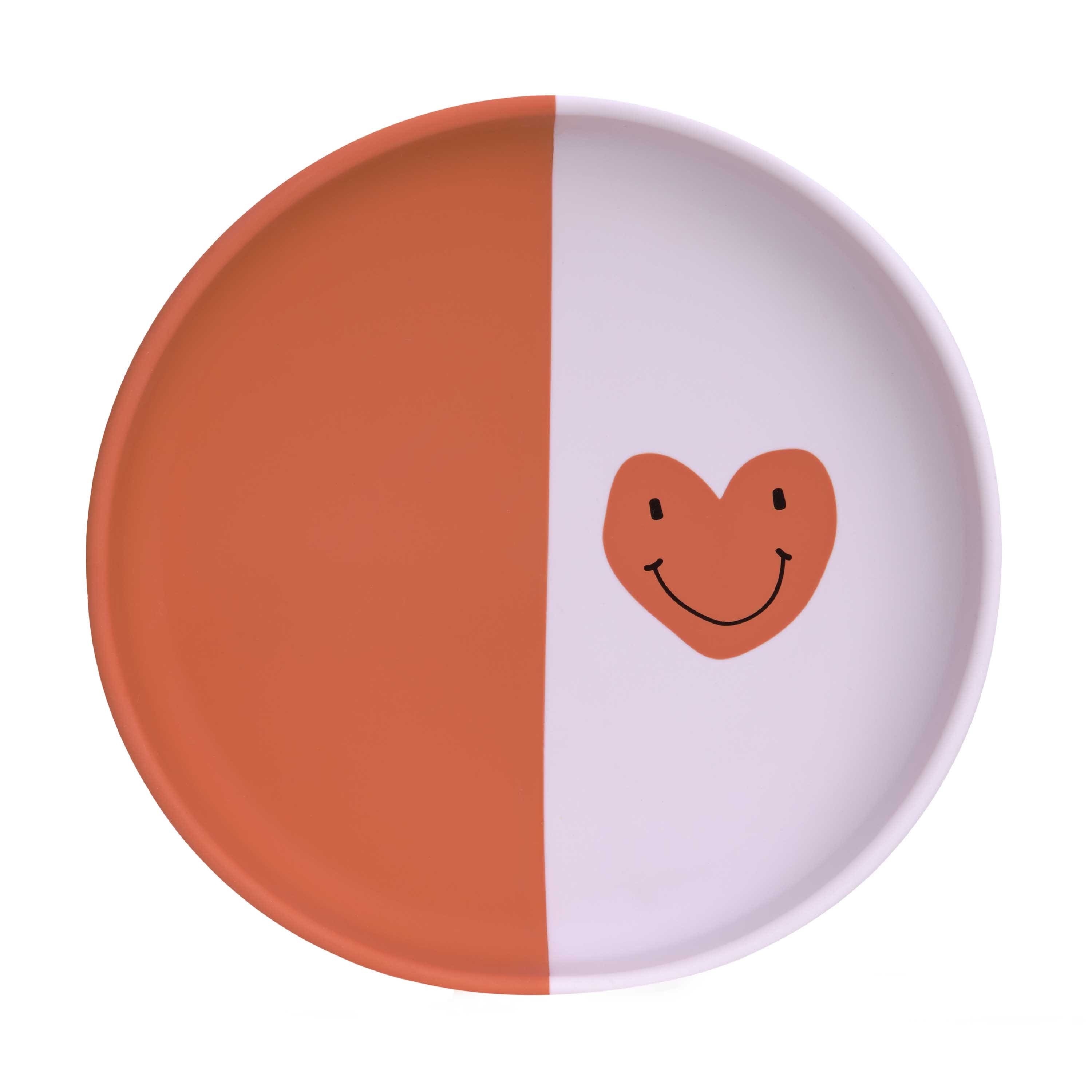 Assiette silicone - Happy Rascals Coeur Lavande