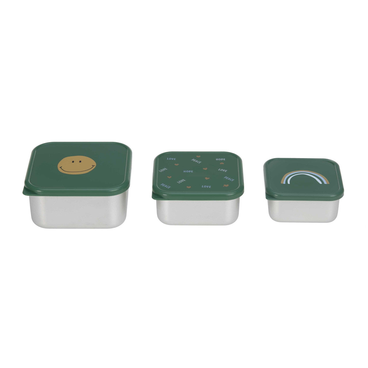Lot de 3 boites en inox Happy Rascals