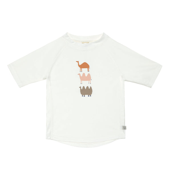T-shirt anti-UV manches courtes enfants - Chameau blanc