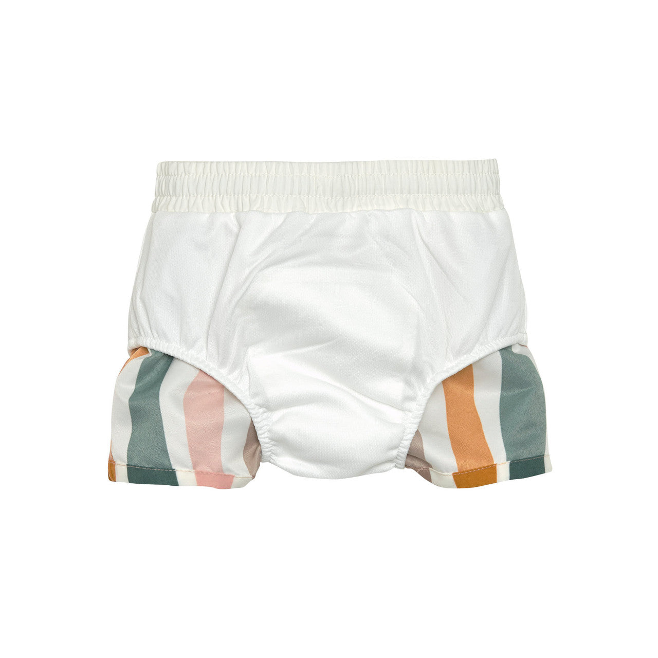 Short de Bain bébé - Vagues rose blanc