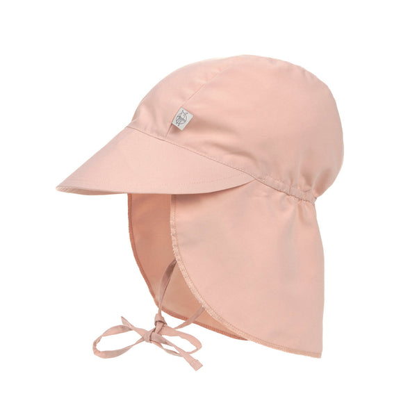 Chapeau protège nuque anti-UV bébé - rose