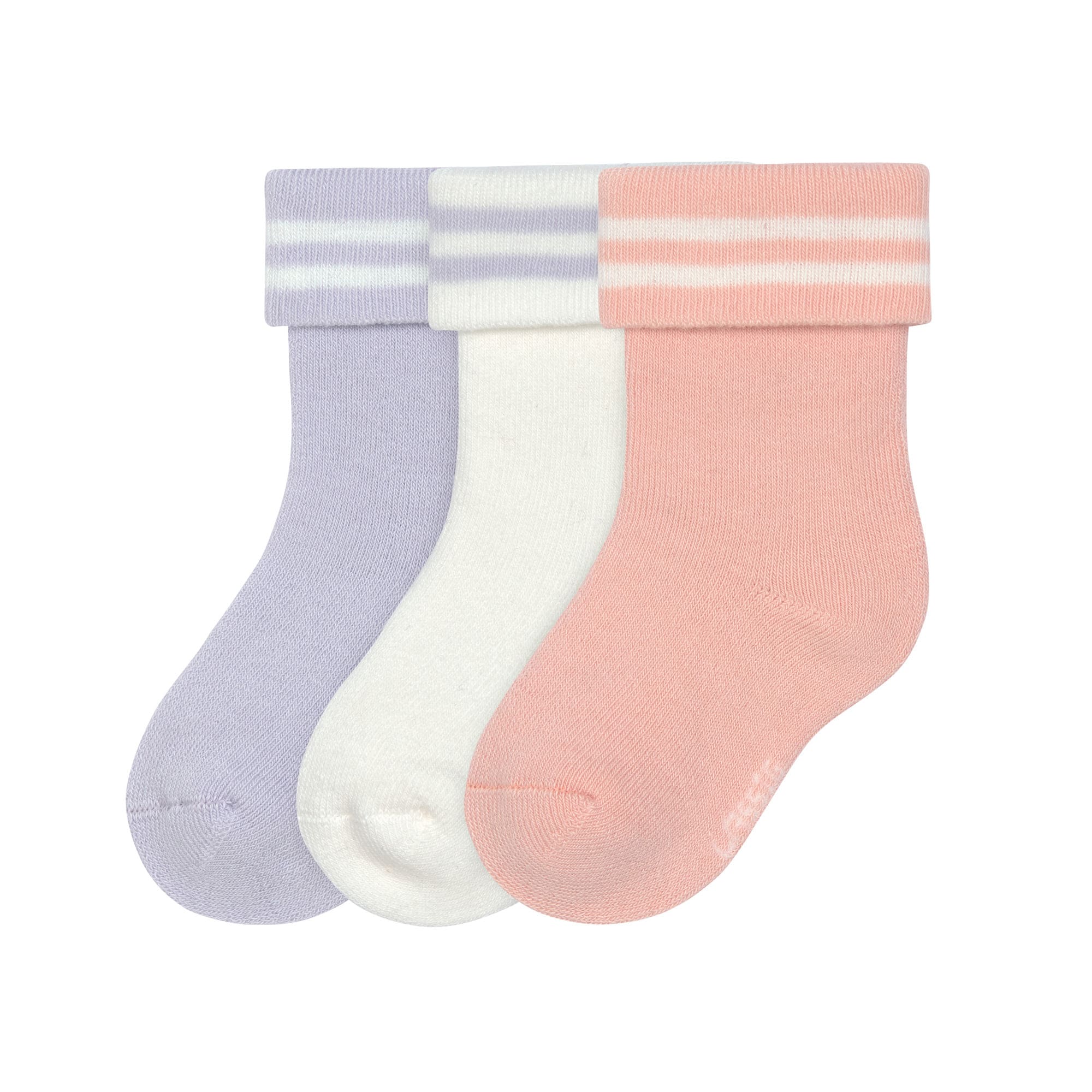 Lot de 3 chaussettes Terry éponge - Little Gang, rayé lilas rose