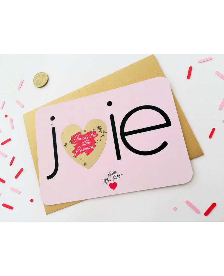 Carte jeu demande parrain marraine personnalisée