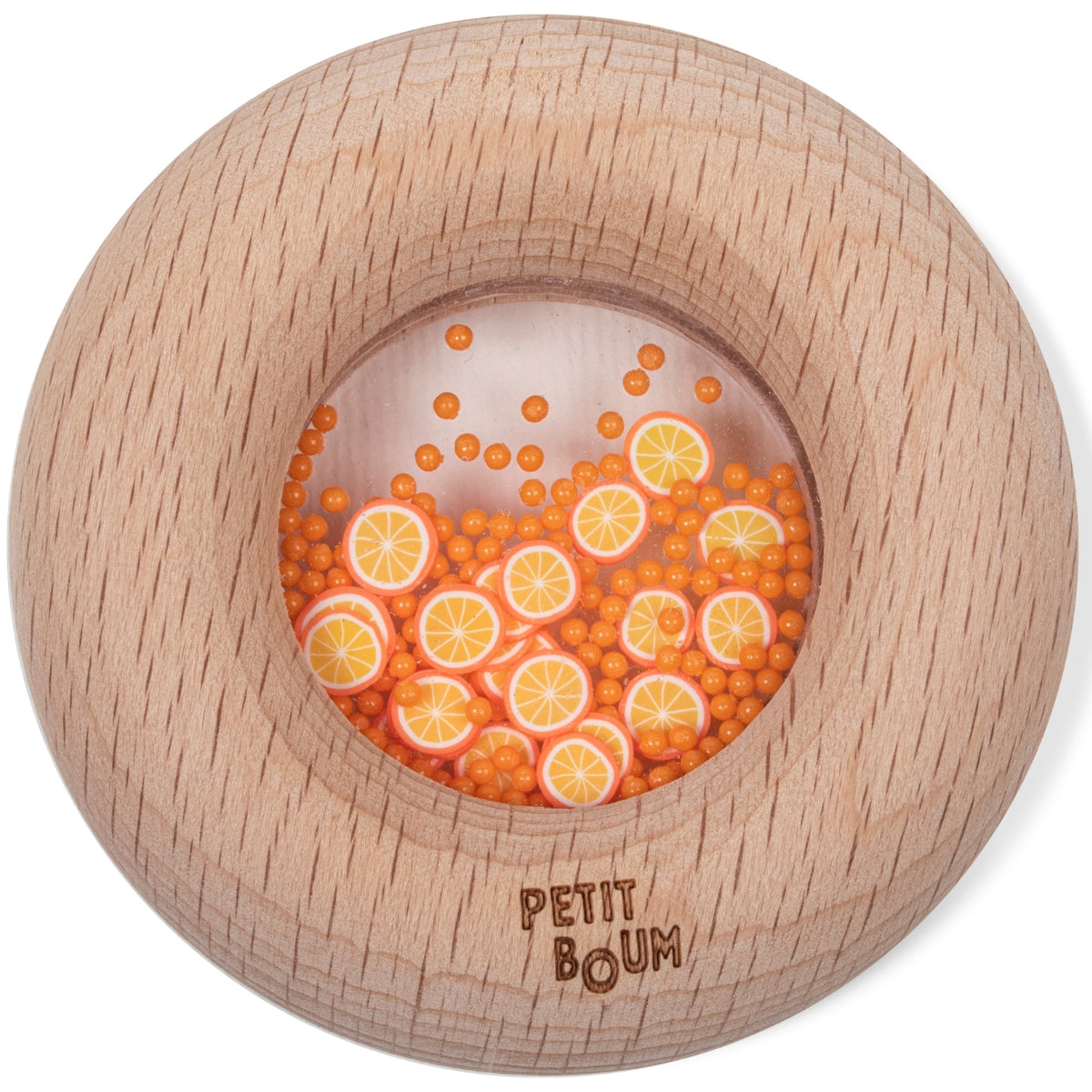 Hochet sensoriel donut - oranges