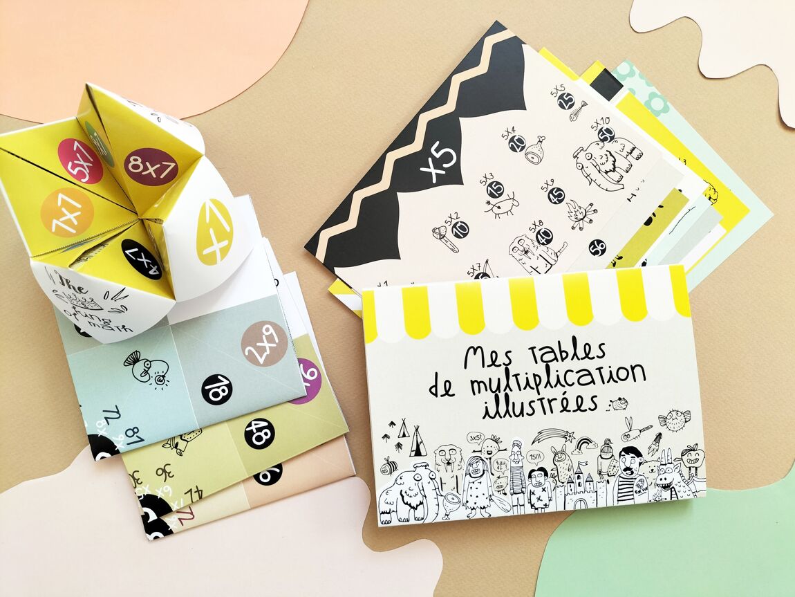 Coffret tables de multiplications illustrées