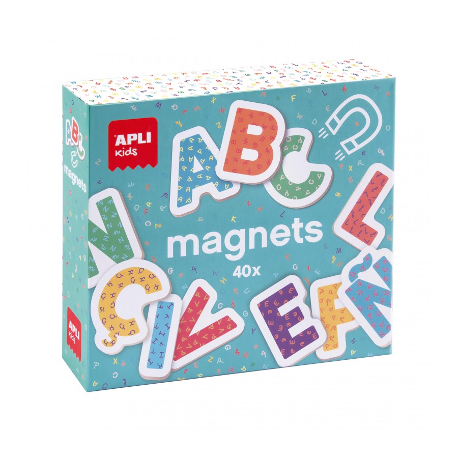 Magnet lettres en bois (40 u.)