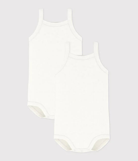 Lot de 2 bodies à bretelles bébé