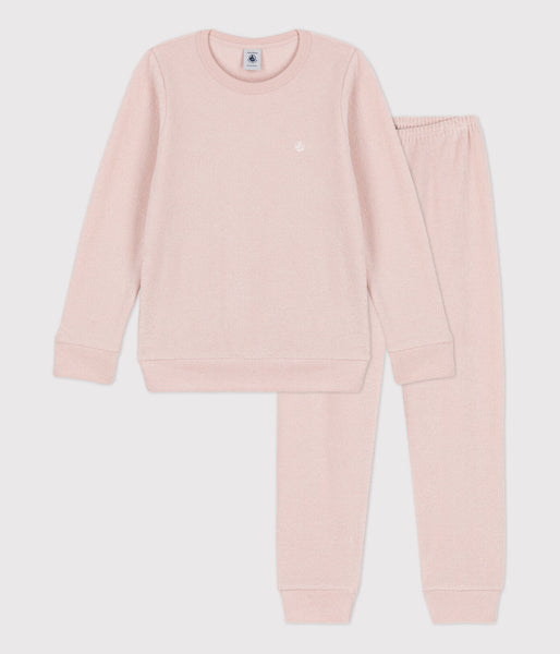 Pyjama bouclette éponge enfant - rose