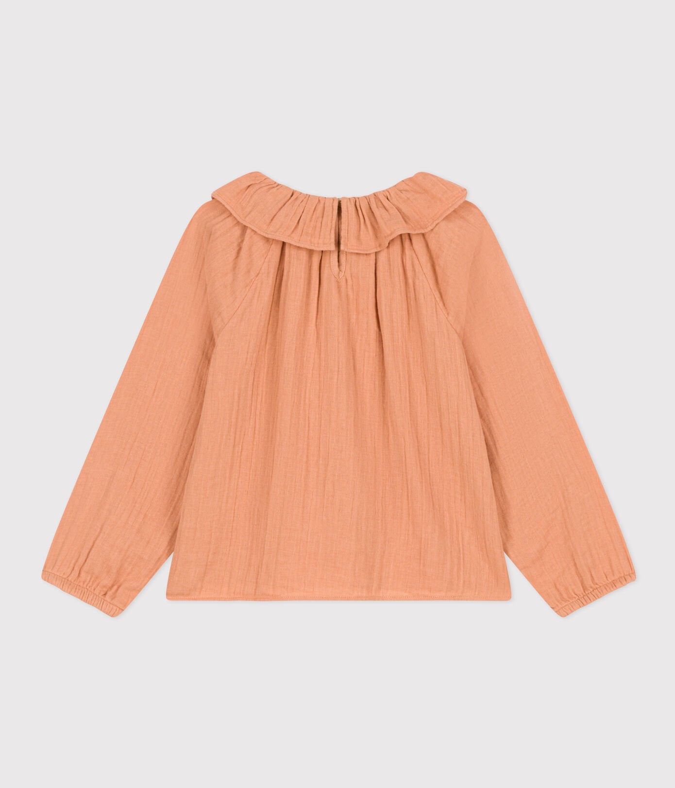 Blouse en gaze de coton fille - rose