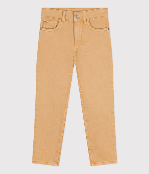 Pantalon en denim enfant beige