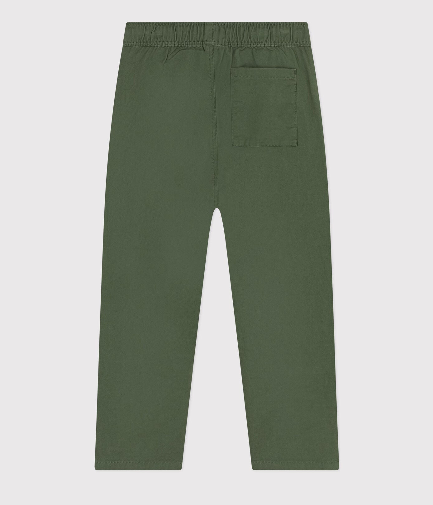 Pantalon toile de coton vert croco - enfant