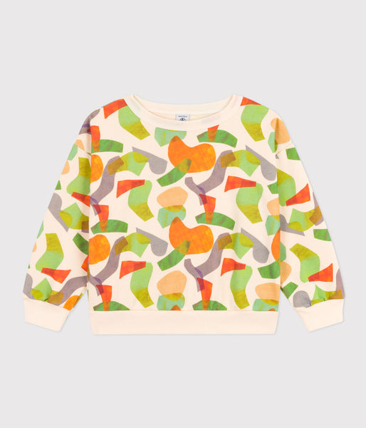 Sweatshirt en molleton imprimé coloré - enfant