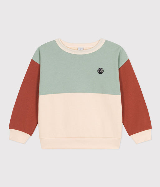 Sweatshirt en molleton colorblock - enfant