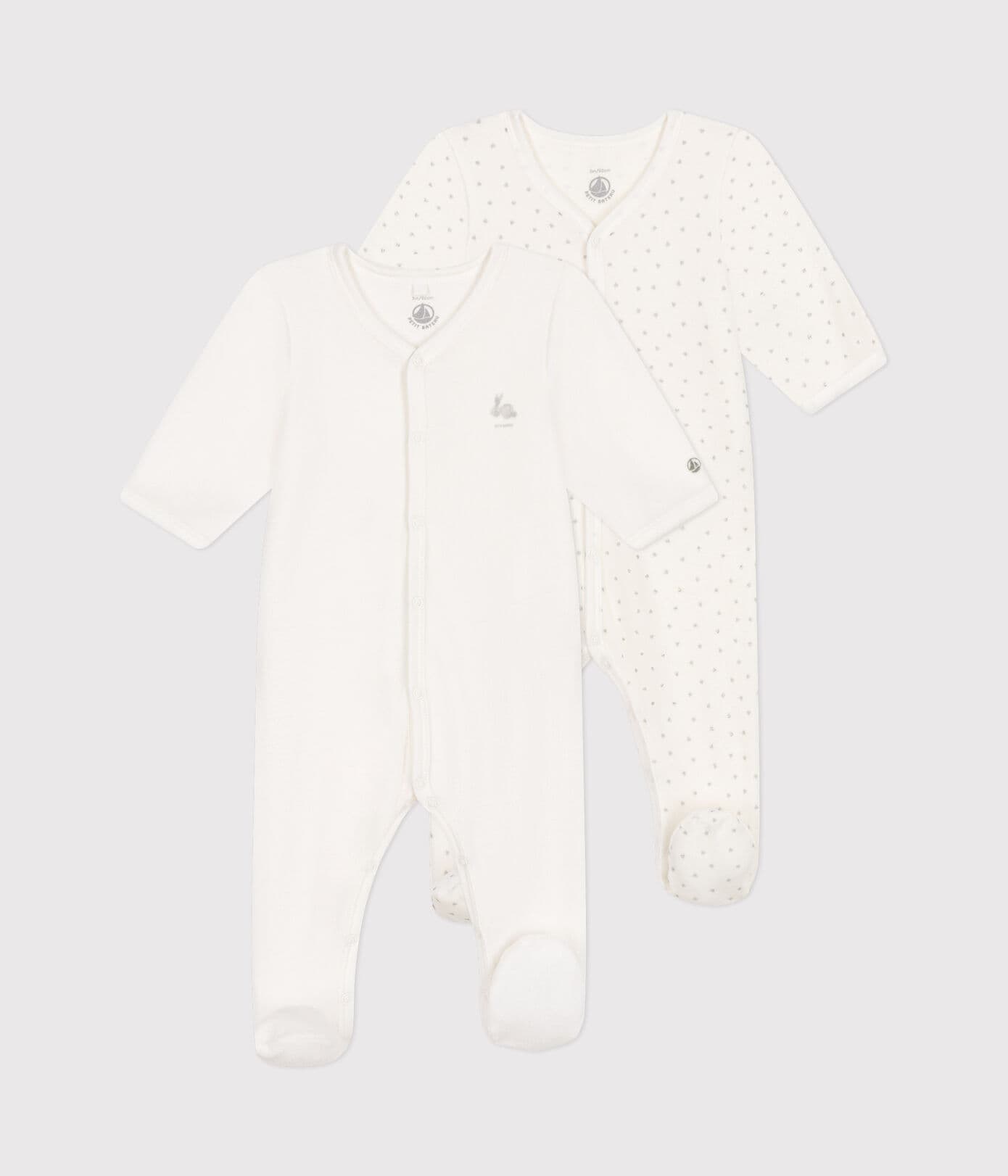 Lot de 2 dors-bien en velours lapin coeur - bébé