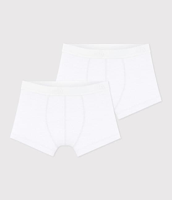Lot de 2 boxers blancs enfant