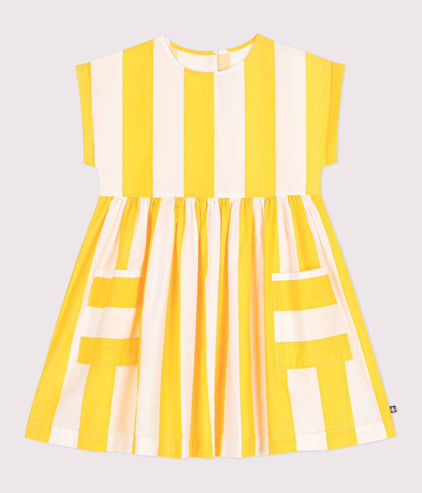 Robe manches courtes coton rayures - enfant