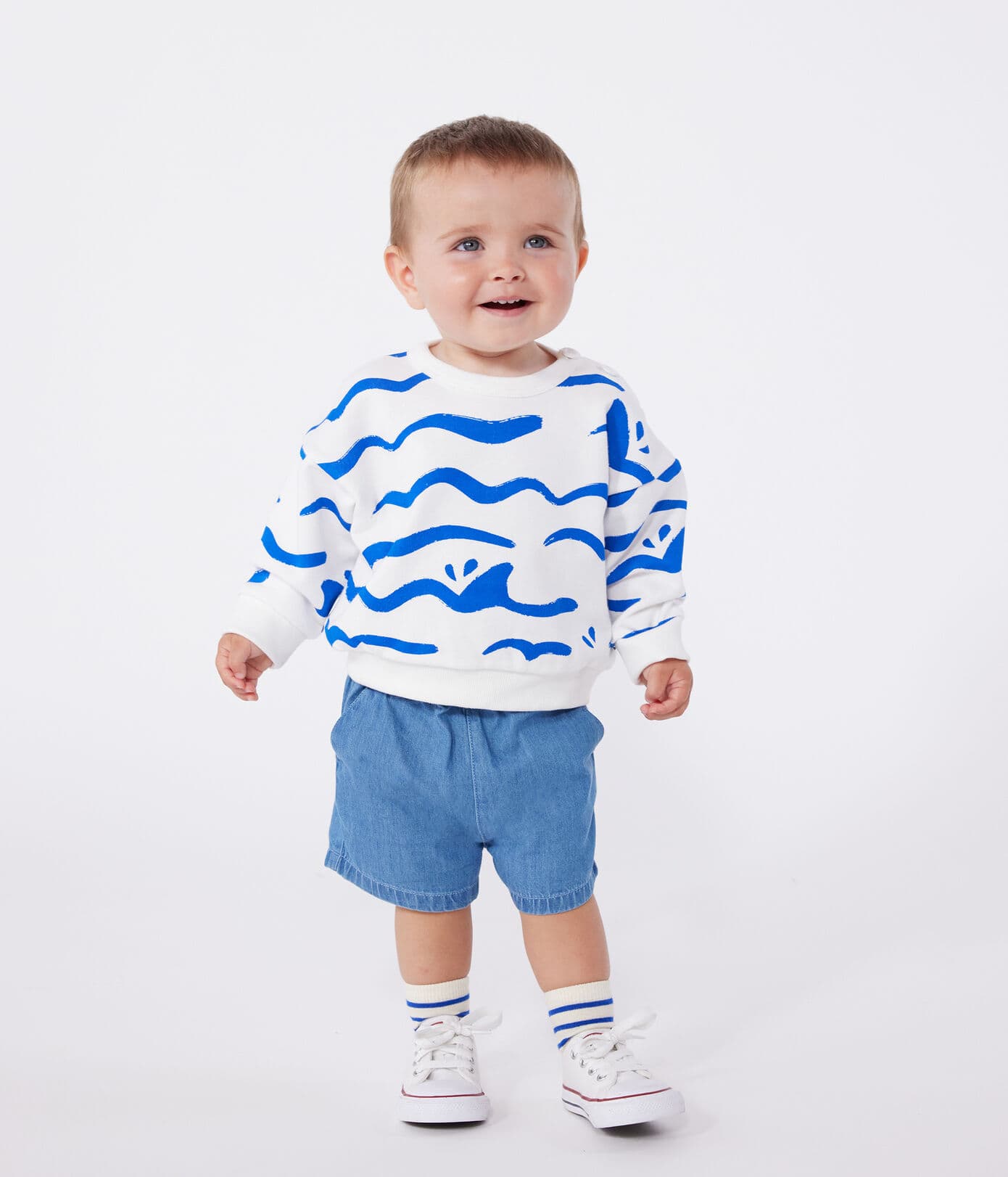 Sweatshirt en coton bébé - Requin