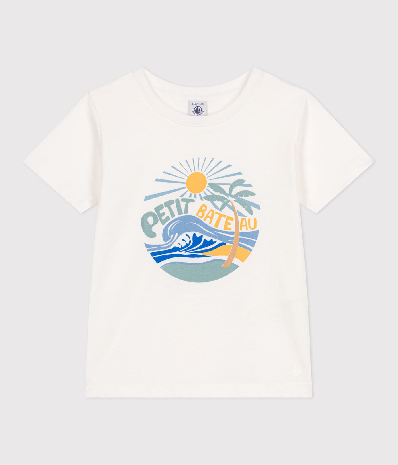 T-shirt coton imprimé plage - enfant