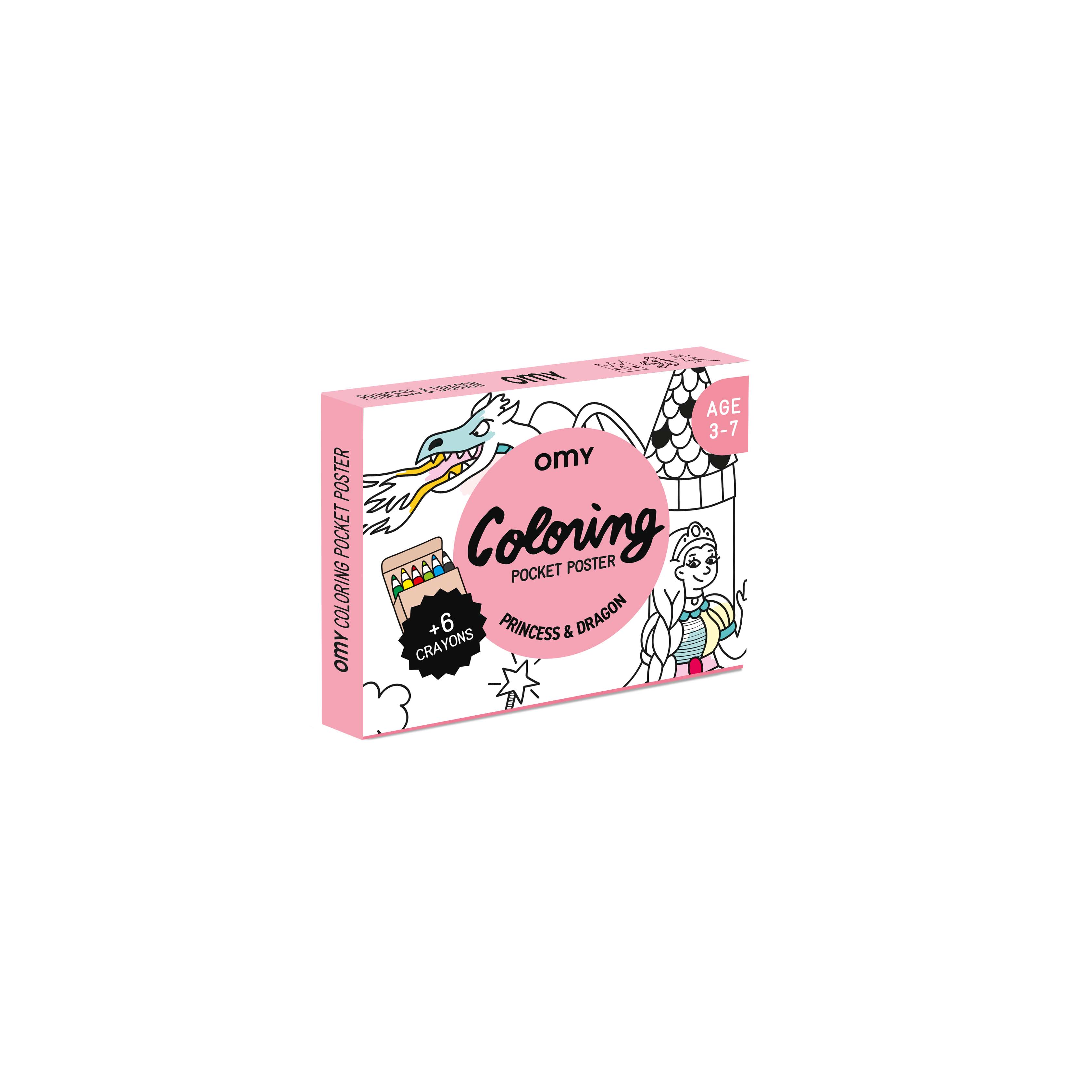 Coloring Pocket - Princesses & Dragons