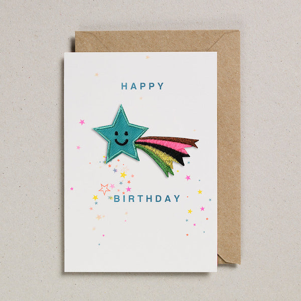 Carte patch - Happy Birthday Shooting Star