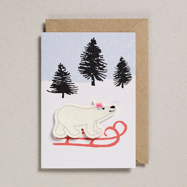 Carte Christmas - Polar Bear on Sledge
