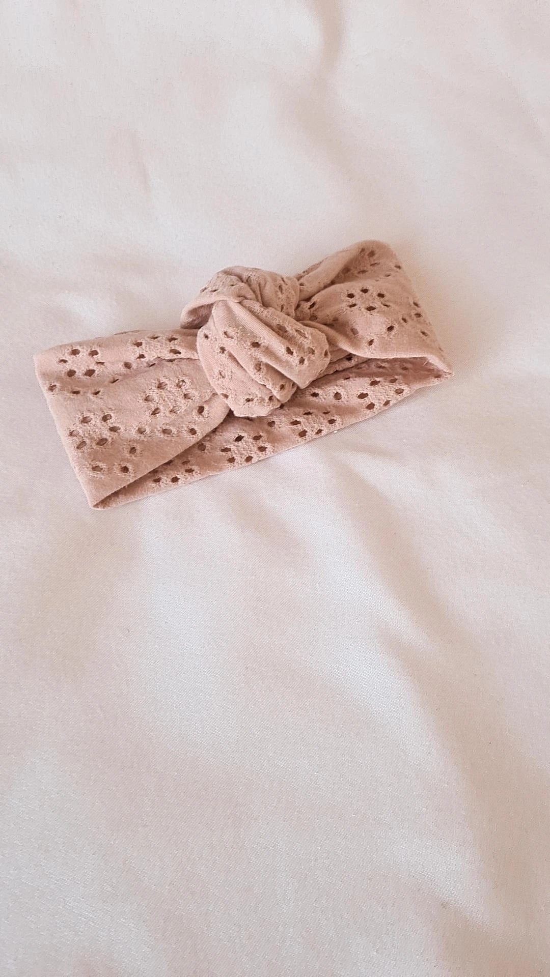 Headwrap knot baby embrodery