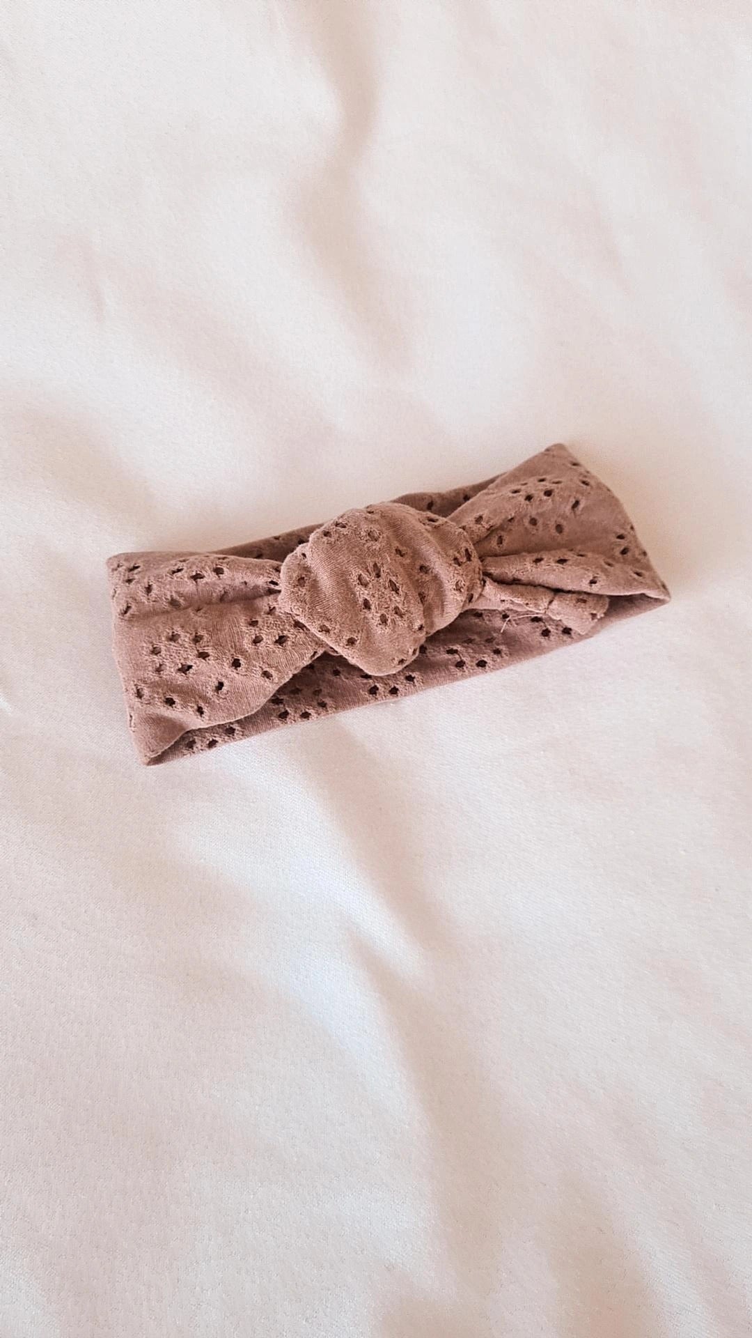 Headwrap knot baby embrodery