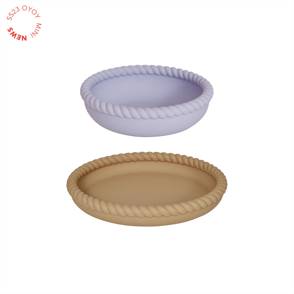 Lot d'assiette et bol Mellow Rubber/Lavender