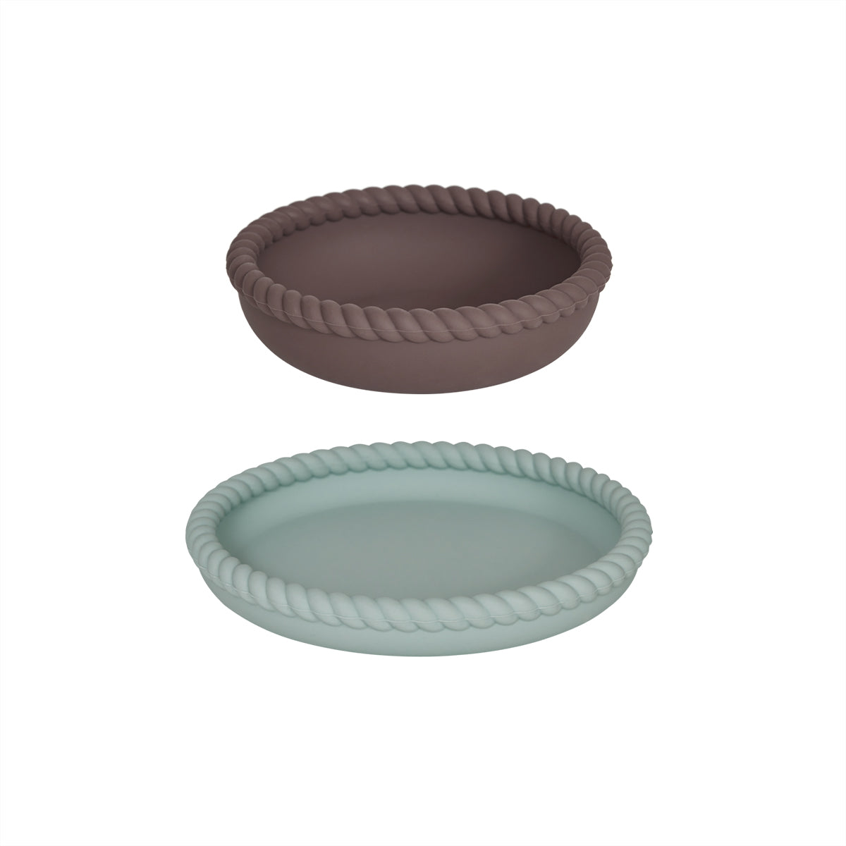 Lot d'assiette et bol Mellow Mint/Choko