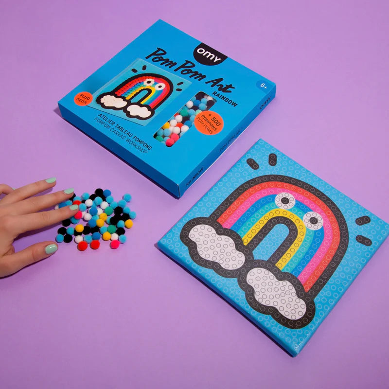 Rainbow - Kit tableau pompons