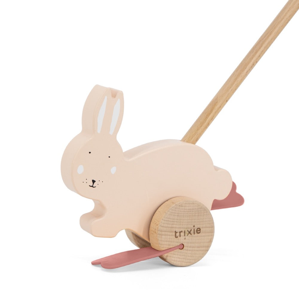 Jouet à pousser en bois - Mrs Rabbit