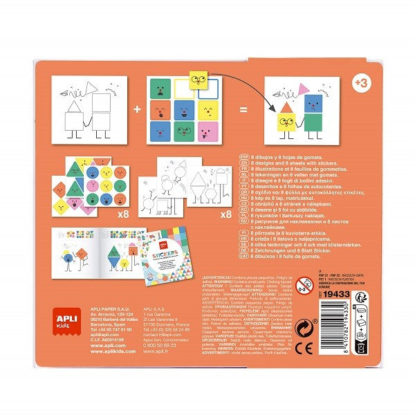 Jeu de gommettes géométriques - les émotions