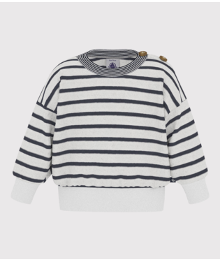 Sweatshirt en bouclette velours bébé