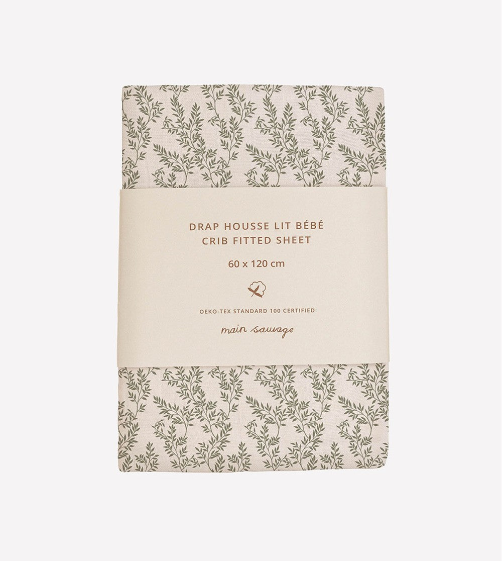 Drap housse - Bay leaves 70 x 140