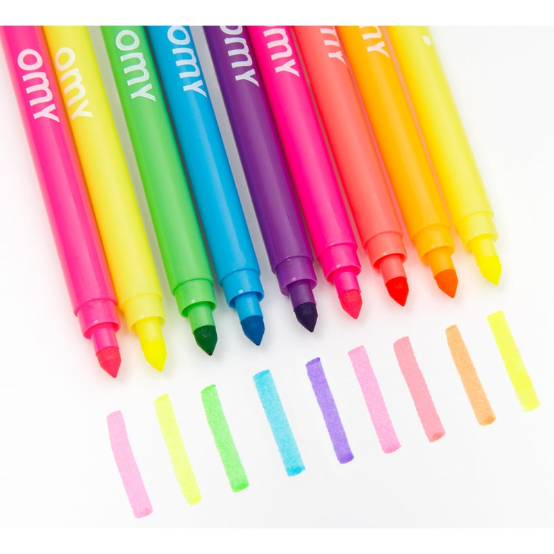 9 feutres fluo