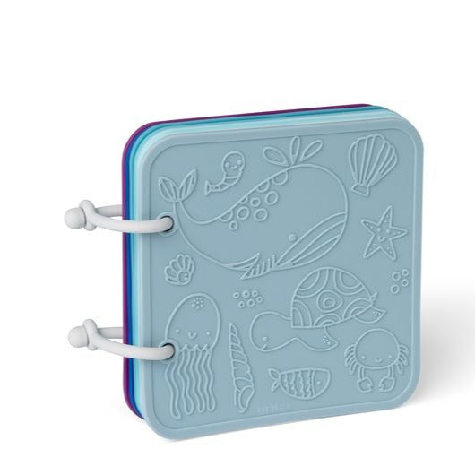 Livre sensoriel de bain en silicone (blues)