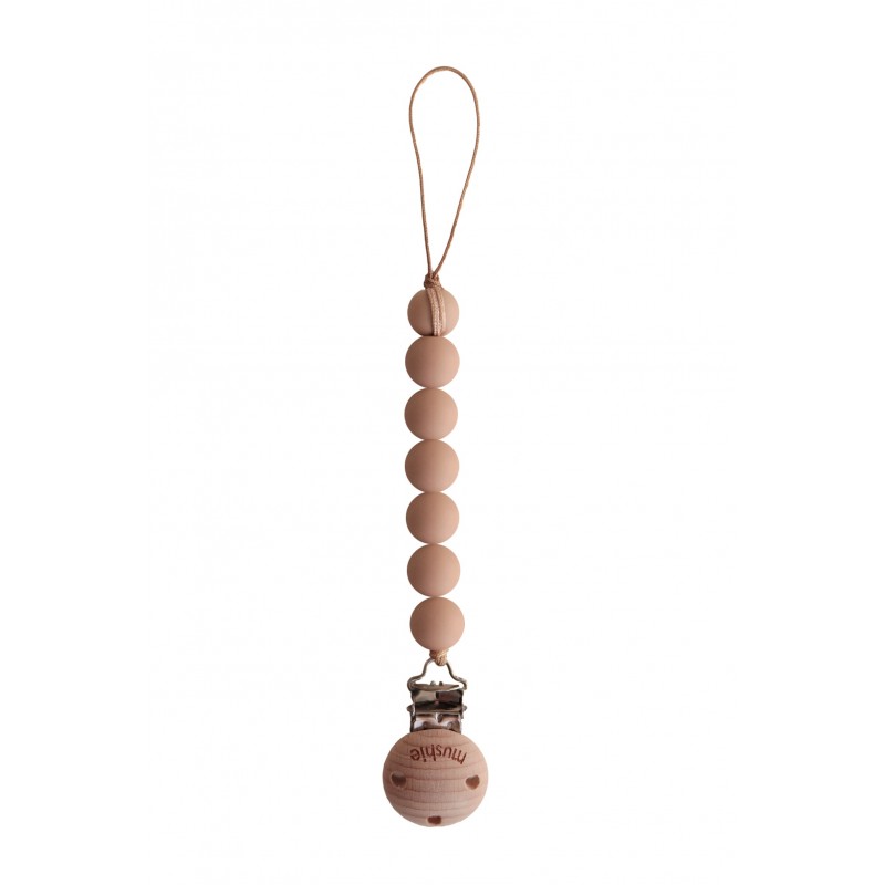 Attache-sucette Halo silicone Pale