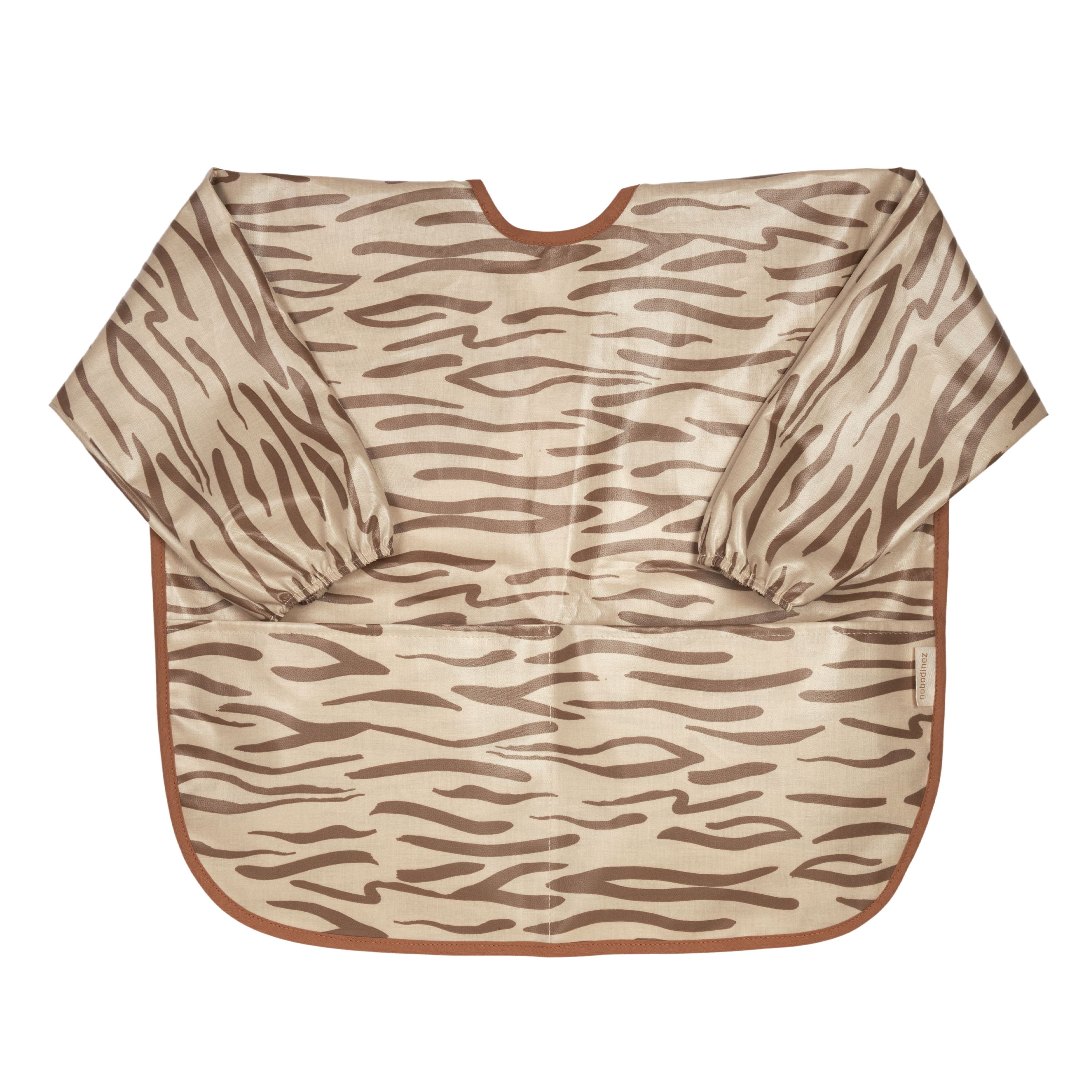 Get Ready bavoir avec manches imperméable - Brown Waves
